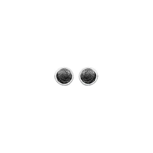 Ohrringe Pebbles schwarz Silber von Onirolithi
