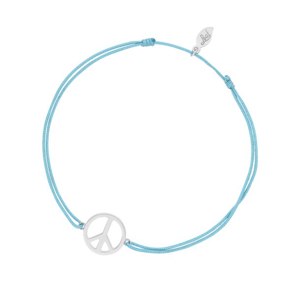 Glücks- Armband PEACE Silber rhodiniert türkis von Leaf