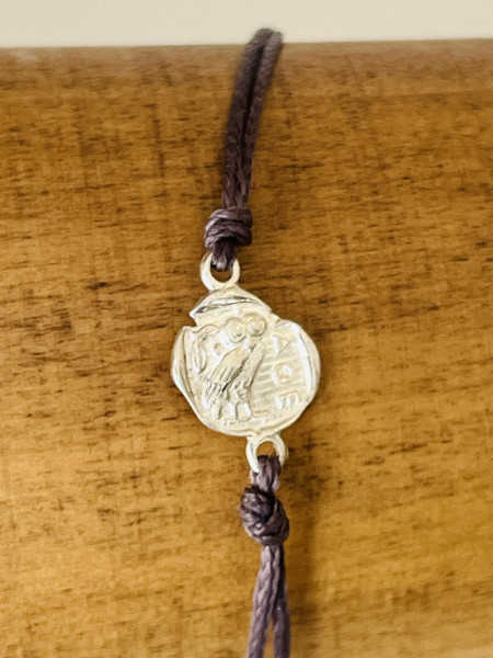 Armband mit Eule Antike Silber von Krinaki