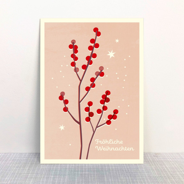 Weihnachtskarte Ilex von Monimari