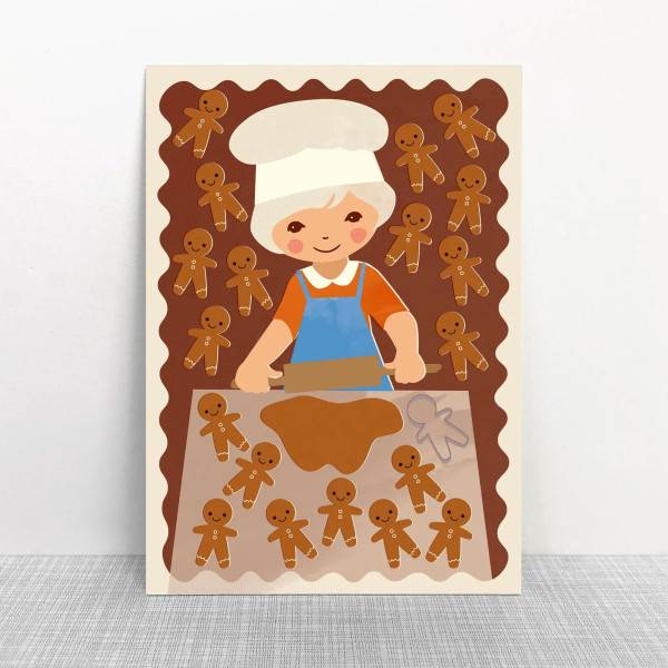 Weihnachtskarte Lebkuchen von Monimari