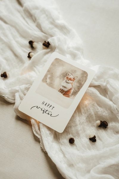 Postkarte Fuchs Happy Winter Linda Mundo