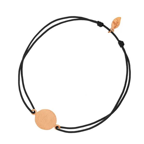 Glücks- Armband Slices Silber rosé vergoldet schwarz von Leaf