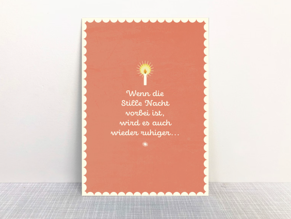 Weihnachtskarte Stille Nacht von Monimari