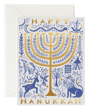 Weihnachtskarte Klappkarte Happy Hanukkah von Rifle Paper Co.