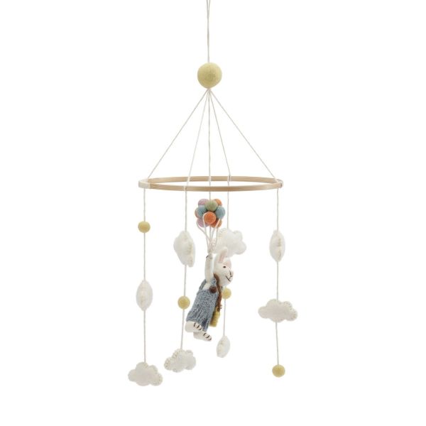 Mobile Hase Junge mit Luftballon von Gry & Sif