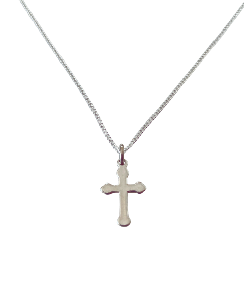 Kette Silber mit Kreuz 2
