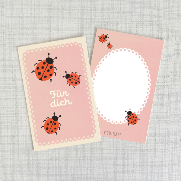 Minicard Für Dich Marienkäfer von Monimari