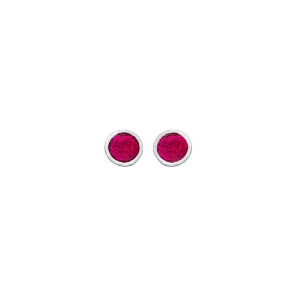 Ohrringe Pebbles pink Silber von Onirolithi