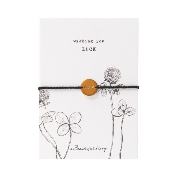 Schmuckpostkarte Armband Glück SW von A Beautiful Story