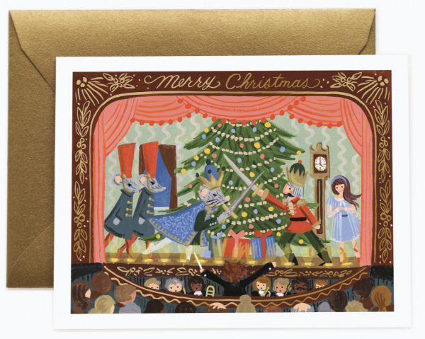 Weihnachtskarte Klappkarte Merry Christmas Mäuse von Rifle Paper Co.