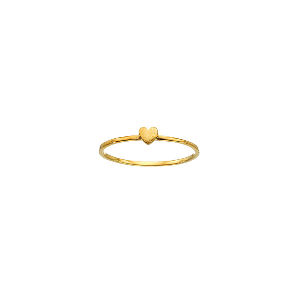 zarter Ring Herz 14ct Gelbgold Größe 54 von Krinaki