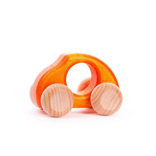Mini Auto orange aus Holz von Bajo