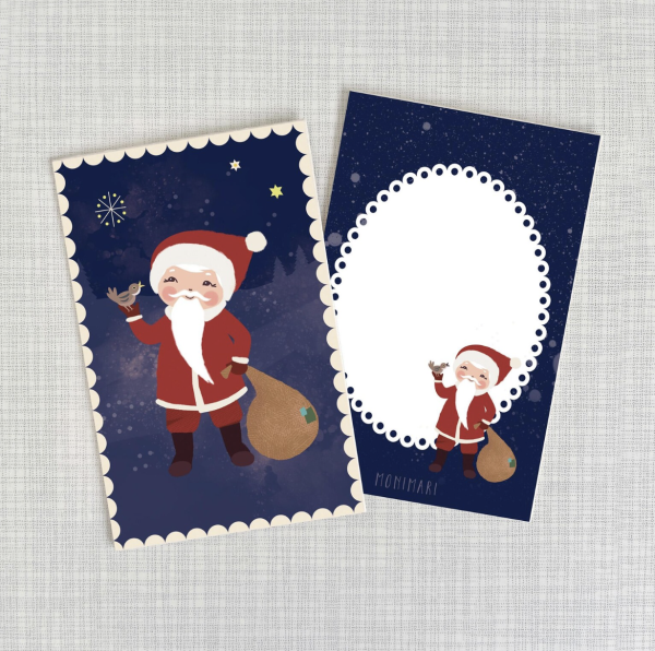 Minicard Nikolaus Holzschliffpappe von Monimari