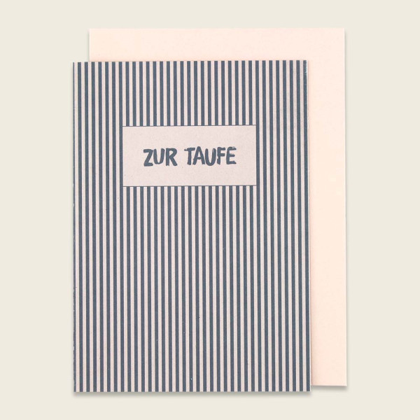 Klappkarte zur Taufe Streifen von Ava & Yves