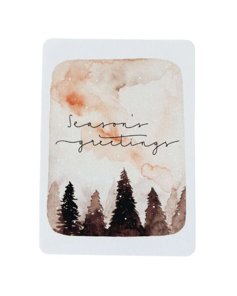Postkarte Weihnachtskarte season´s greetings Linda Mundo
