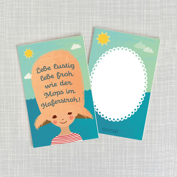 Minicard lebben lustig lebe froh von Monimari