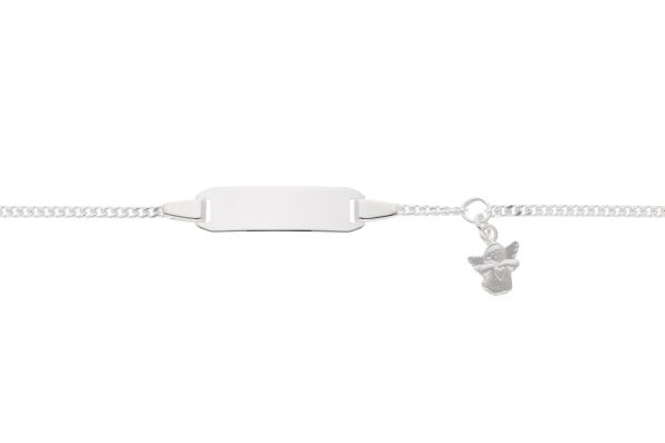 Identitätsarmband mit Engel Anhänger Silber inkl. Gravur